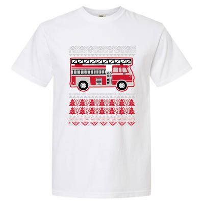 Firetruck Ladder Ugly Christmas Garment-Dyed Heavyweight T-Shirt