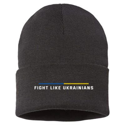 Fight Like Ukrainians Sustainable Knit Beanie