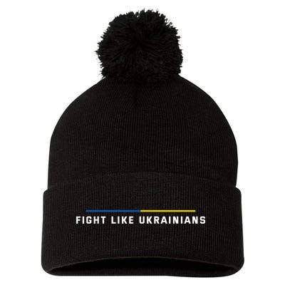 Fight Like Ukrainians Pom Pom 12in Knit Beanie