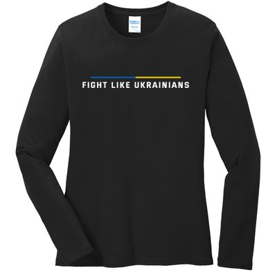 Fight Like Ukrainians Ladies Long Sleeve Shirt