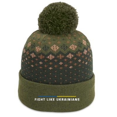 Fight Like Ukrainians The Baniff Cuffed Pom Beanie