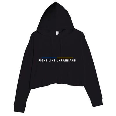 Fight Like Ukrainians Crop Fleece Hoodie