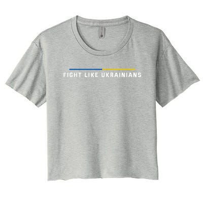 Fight Like Ukrainians Women's Crop Top Tee