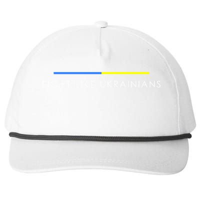 Fight Like Ukrainians Ukraine Ukrainian Snapback Five-Panel Rope Hat