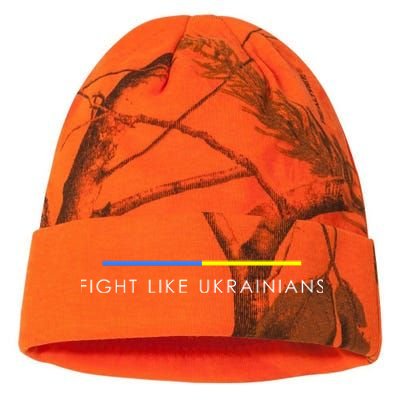 Fight Like Ukrainians Ukraine Ukrainian Kati Licensed 12" Camo Beanie