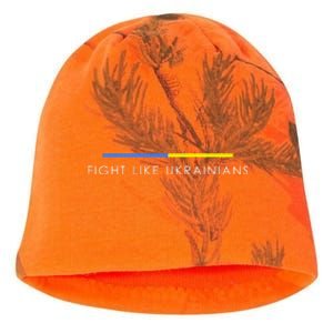 Fight Like Ukrainians Ukraine Ukrainian Kati - Camo Knit Beanie