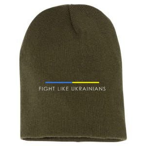 Fight Like Ukrainians Ukraine Ukrainian Short Acrylic Beanie