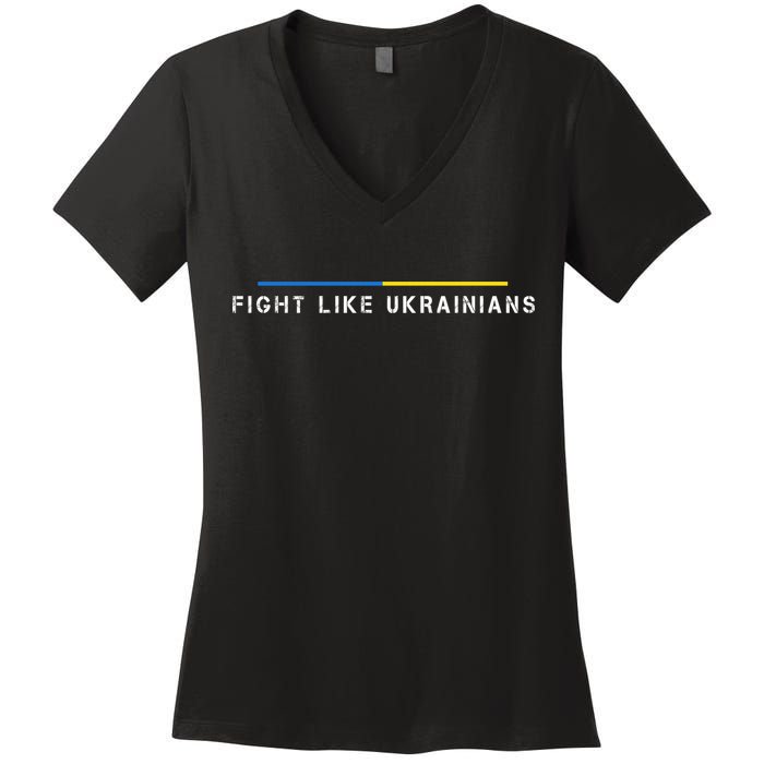 Official Fight Like Ukrainians Women's V-Neck T-Shirt