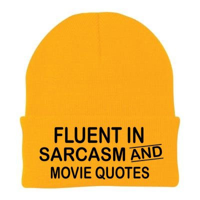 Fluent In Sarcasm And Movie Quotes Knit Cap Winter Beanie