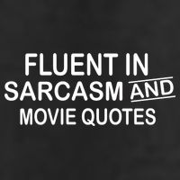 Fluent In Sarcasm And Movie Quotes Garment-Dyed Fleece Hoodie
