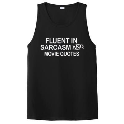 Fluent In Sarcasm And Movie Quotes PosiCharge Competitor Tank