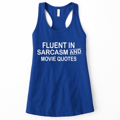 Fluent In Sarcasm And Movie Quotes Womens Tank Top