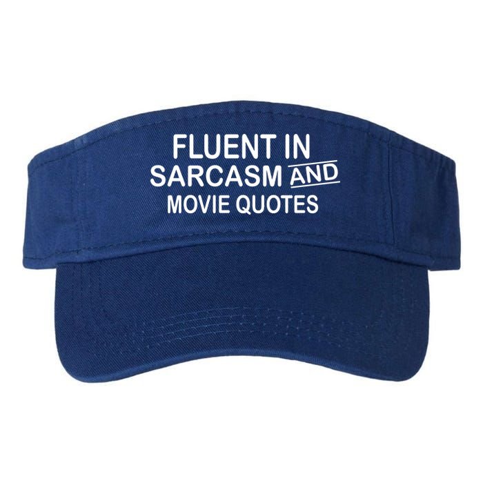 Fluent In Sarcasm And Movie Quotes Valucap Bio-Washed Visor