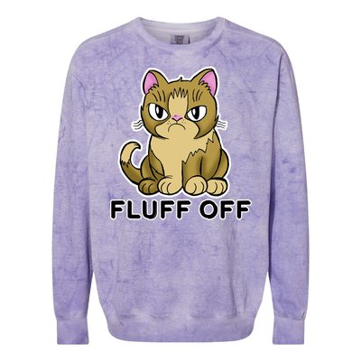 Fluff Off Funny Cat Colorblast Crewneck Sweatshirt