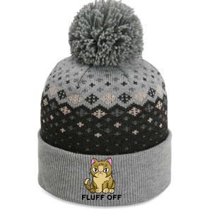 Fluff Off Funny Cat The Baniff Cuffed Pom Beanie