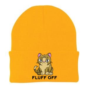 Fluff Off Funny Cat Knit Cap Winter Beanie