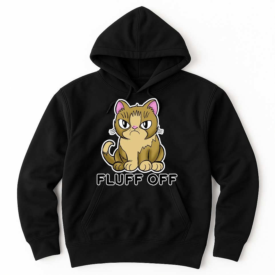 Fluff Off Funny Cat Hoodie