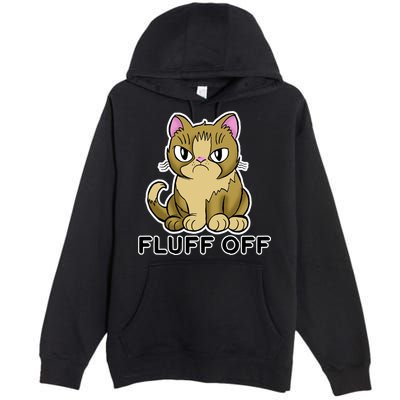 Fluff Off Funny Cat Premium Pullover Hoodie