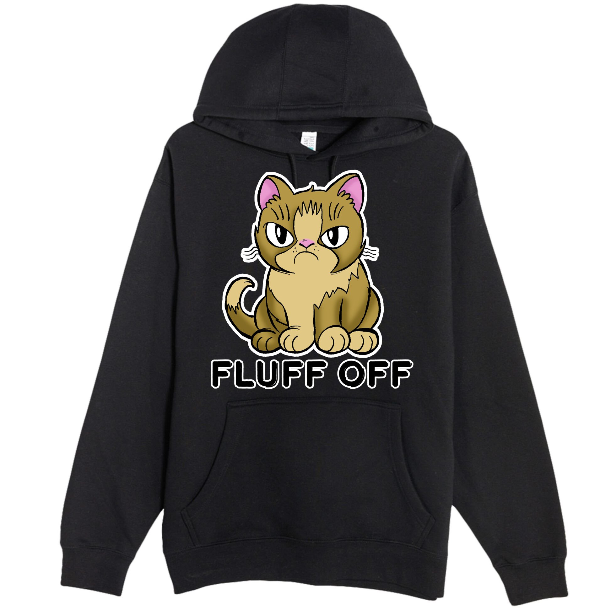 Fluff Off Funny Cat Premium Pullover Hoodie