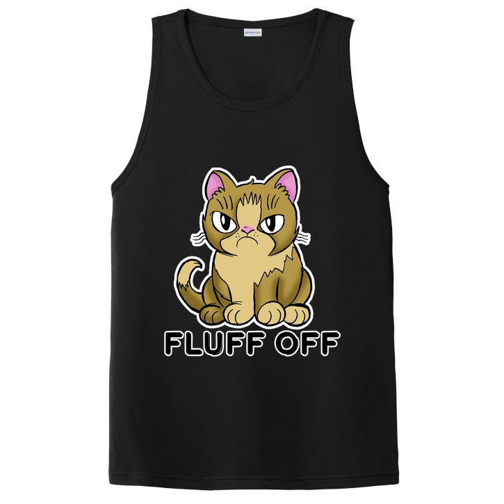Fluff Off Funny Cat PosiCharge Competitor Tank