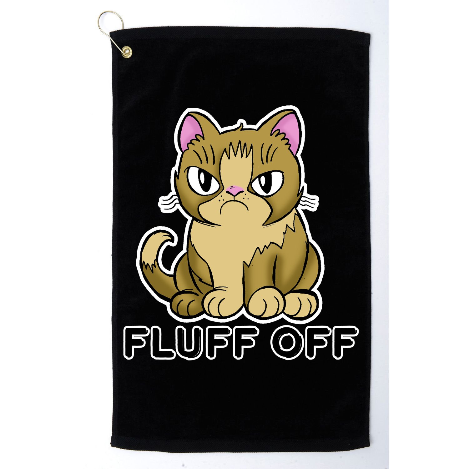Fluff Off Funny Cat Golf Towel