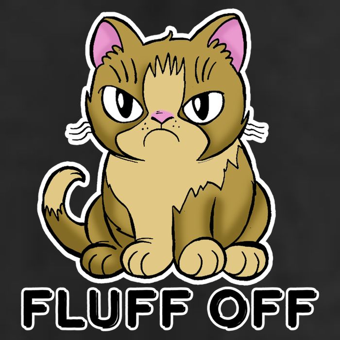Fluff Off Funny Cat Golf Towel