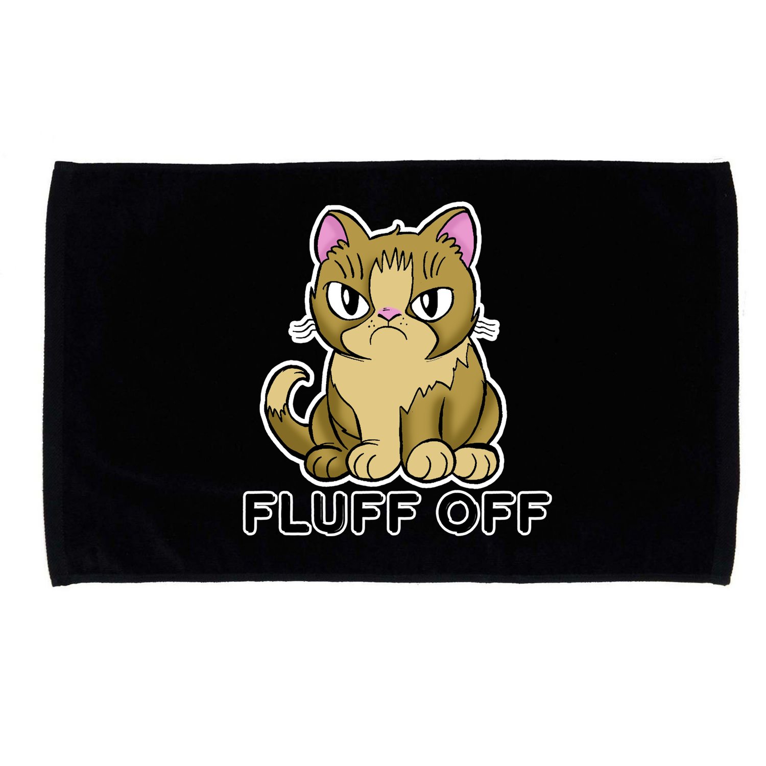 Fluff Off Funny Cat Microfiber Hand Towel