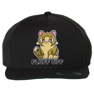 Fluff Off Funny Cat Wool Snapback Cap