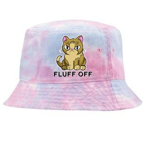 Fluff Off Funny Cat Tie-Dyed Bucket Hat