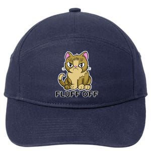 Fluff Off Funny Cat 7-Panel Snapback Hat