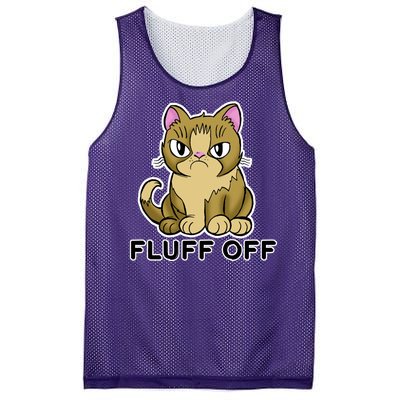 Fluff Off Funny Cat Mesh Reversible Basketball Jersey Tank