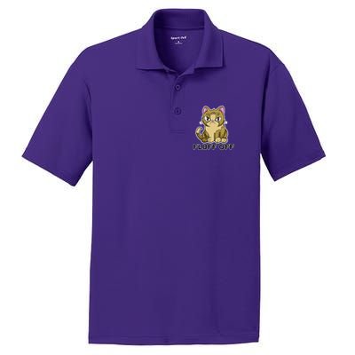 Fluff Off Funny Cat PosiCharge RacerMesh Polo