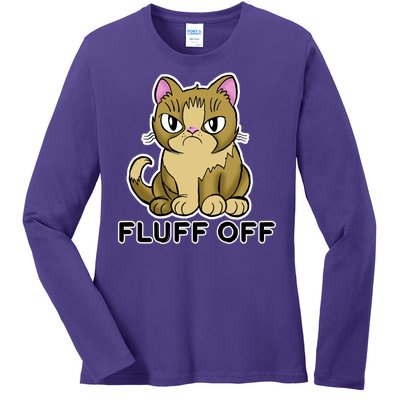 Fluff Off Funny Cat Ladies Long Sleeve Shirt