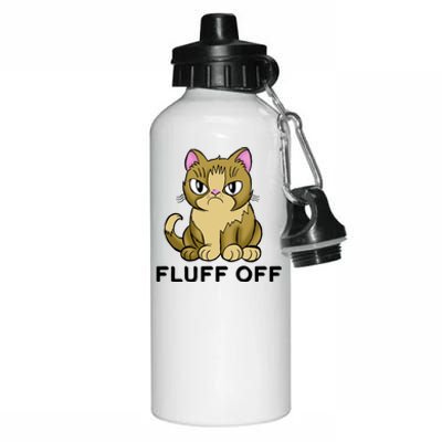 Fluff Off Funny Cat Aluminum Water Bottle 