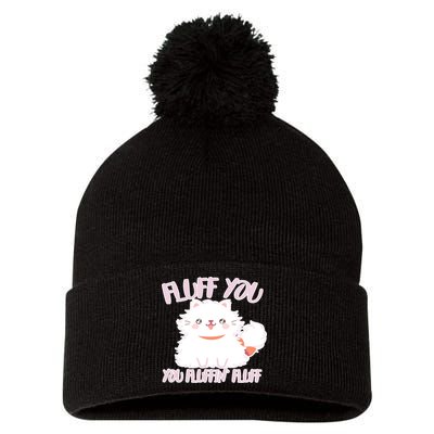 Fluff You You Fluffin Fluff Pom Pom 12in Knit Beanie