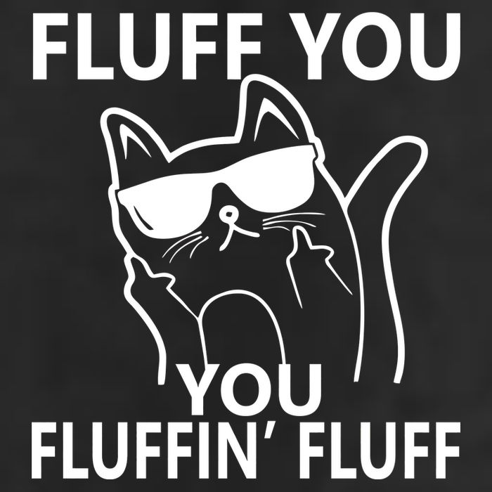 Fluff You You Fluffin' Fluff Funny Cat Garment-Dyed Fleece Hoodie