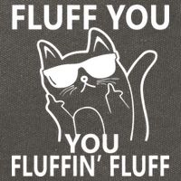 Fluff You You Fluffin' Fluff Funny Cat Cotton Canvas Backpack