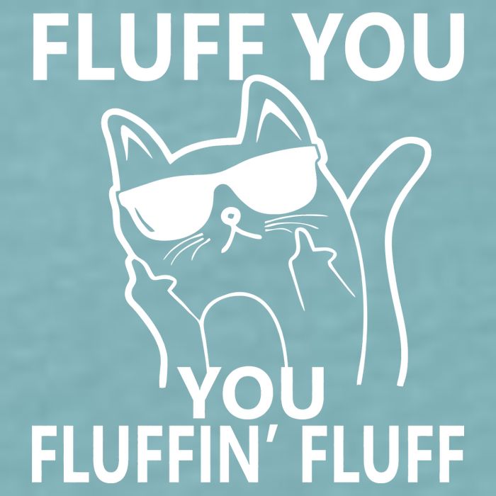 Fluff You You Fluffin' Fluff Funny Cat Sueded Cloud Jersey T-Shirt
