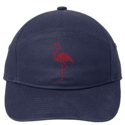 Flamingo Lover Valentine Gift Flamingo Valentine's Day 7-Panel Snapback Hat