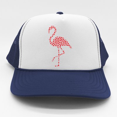 Flamingo Lover Valentine Gift Flamingo Valentine's Day Trucker Hat