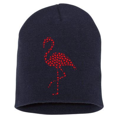 Flamingo Lover Valentine Gift Flamingo Valentine's Day Short Acrylic Beanie