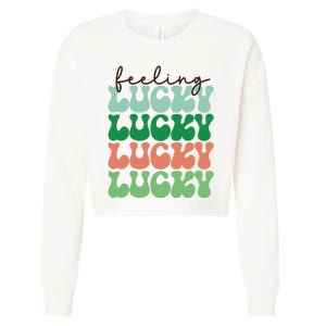 Feeling Lucky Vibes Cropped Pullover Crew