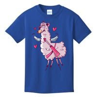 Funny Llama Valentines Day Alpaca Meaningful Gift Kids T-Shirt