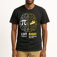 Funny Left Vs Right Brain Pie Happy Pi Day Math Geek Vintage Gift Tall T-Shirt