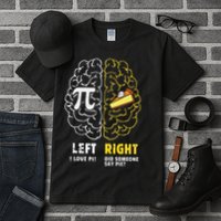 Funny Left Vs Right Brain Pie Happy Pi Day Math Geek Vintage Gift Tall T-Shirt