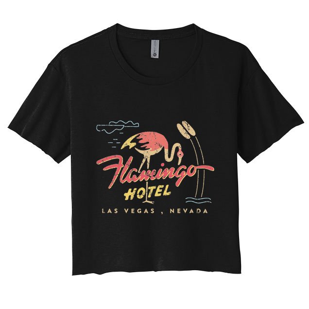 Flamingo Las Vegas Hotel Casino Retro Vintage Crop Top