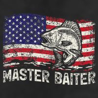 Fishing Lover Vintage American Flag Master Baiter Hat