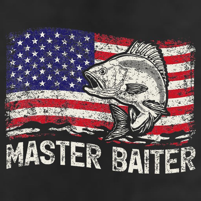 Fishing Lover Vintage American Flag Master Baiter Hat
