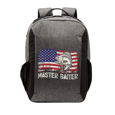 Fishing Lover Vintage American Flag Master Baiter Vector Backpack