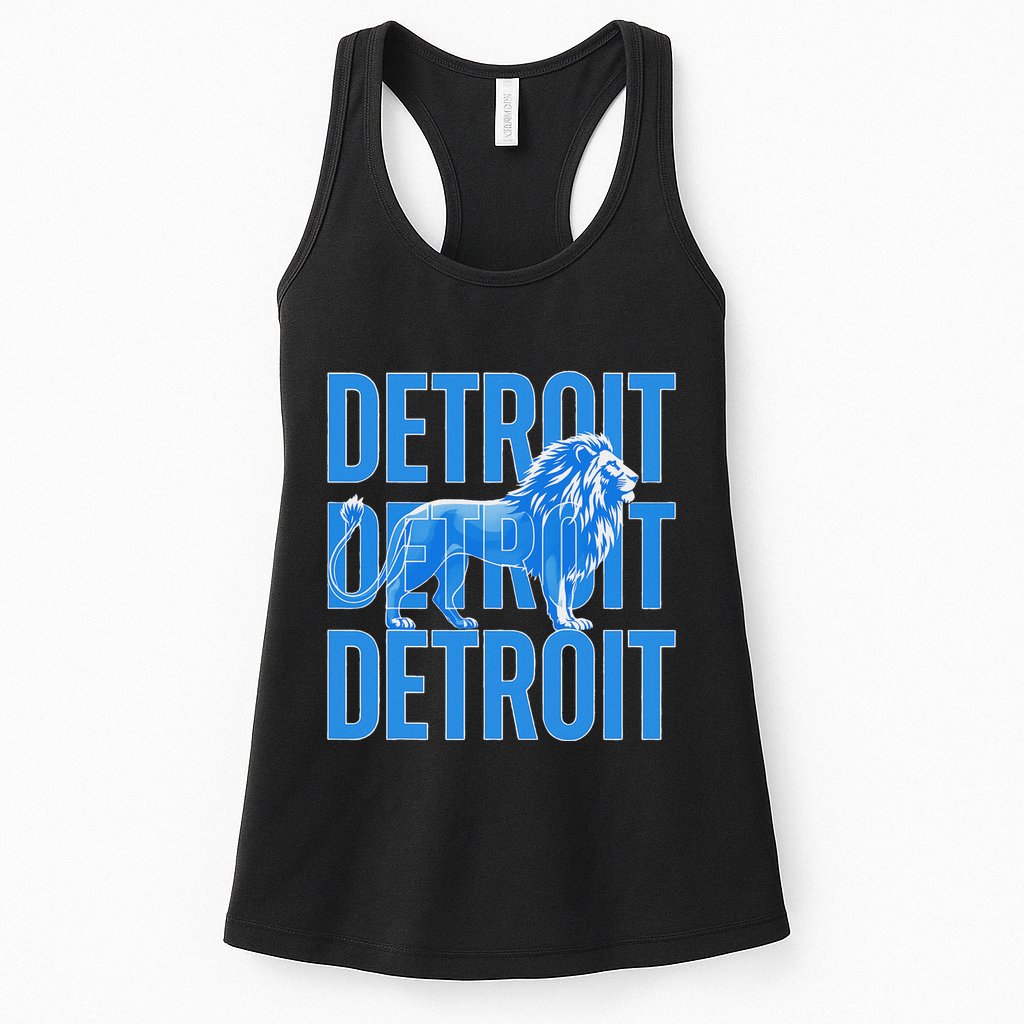 Funny Lions Vintage Design Womens Tank Top